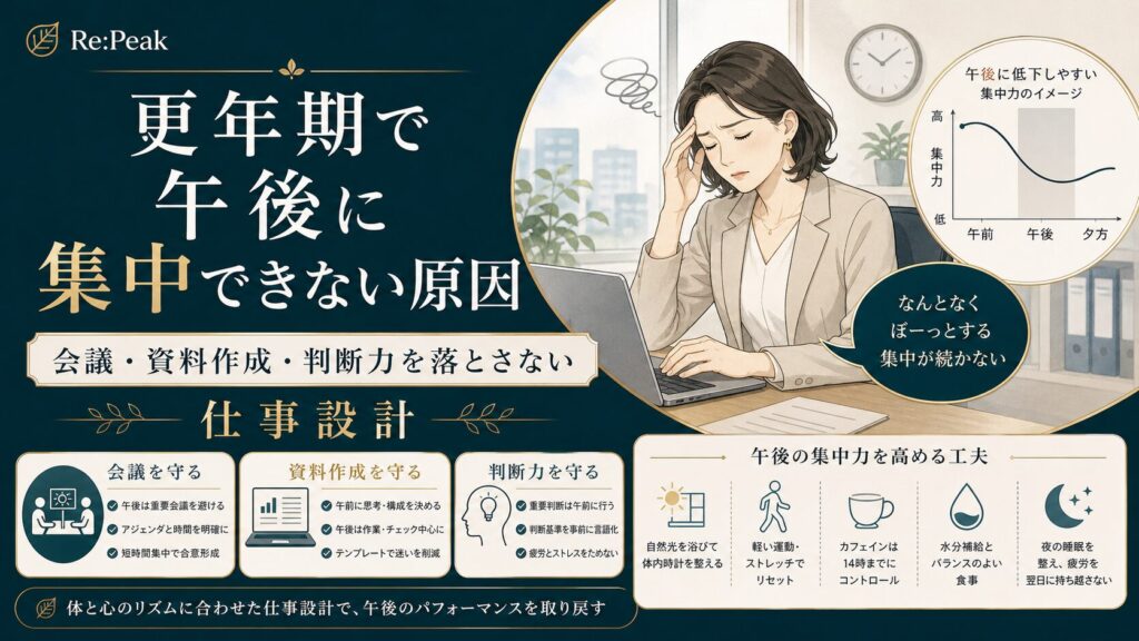 更年期で午後に集中できない原因