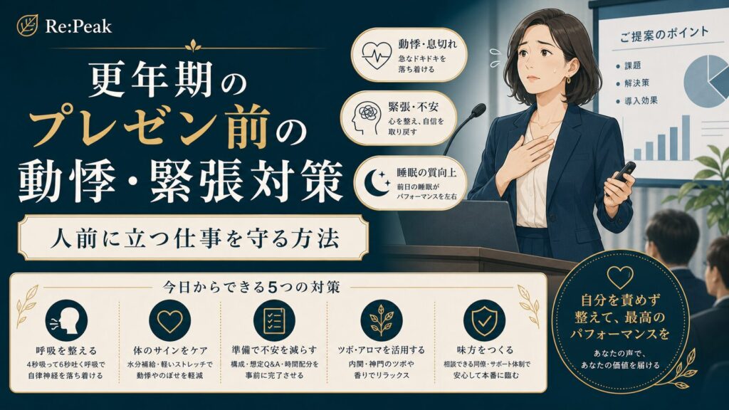 更年期のプレゼン前の動悸・緊張対策